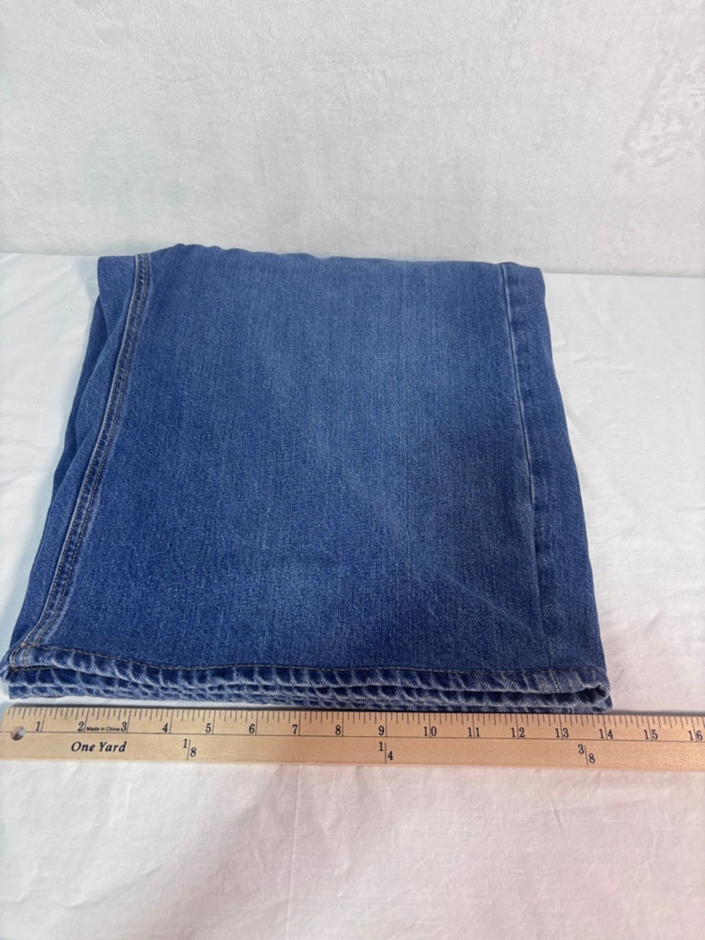 Old Navy Mid-Rise Baggy Wide-Leg Culotte Blue Denim Jeans Size Petite 12 NEW - Picture 11 of 14